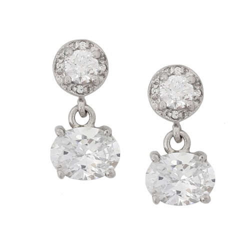 *CD DESIGNER JEWELRY* 3.04ctw CZ Sparkling earrings in 925 Sterling Silver