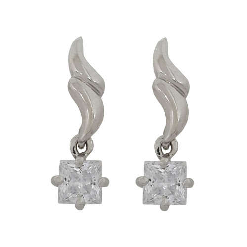 *CD DESIGNER JEWELRY*1.26ctw CZ earrings in Silver