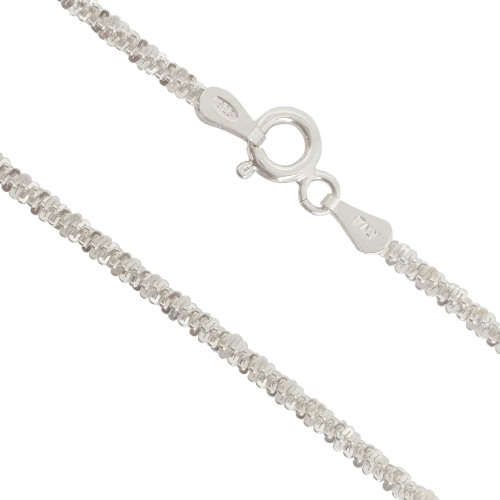 45cm 925 Sterling Silver Daisy cut Style Chain