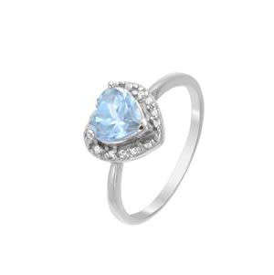 1.66ctw Natural Topaz and Diamond Ring in 925 Sterling Silver