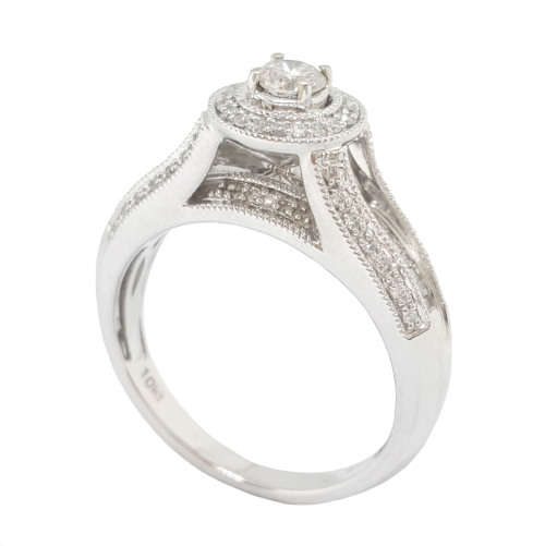 0.38ctw Diamond Ring in 10K White Gold