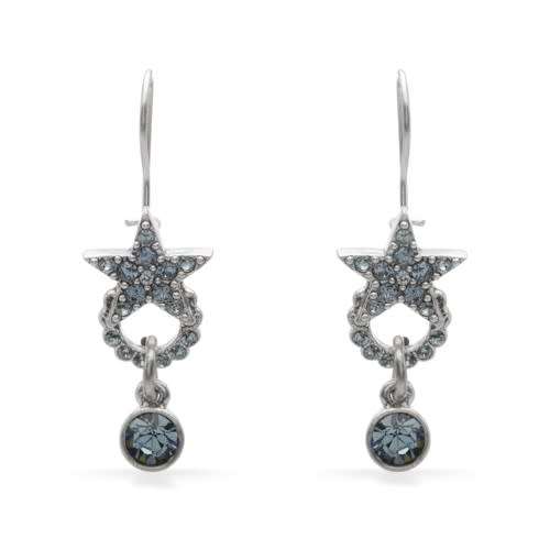 Blue Crystal Costume Base Metal Earrings