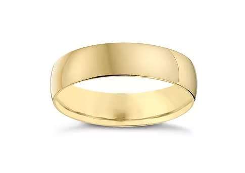 9ct Yellow Gold 5.4mm Band- Size 9