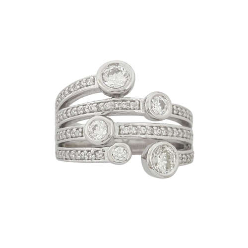 *CD DESIGNER JEWELRY*1.175ct Cubic Zirconia Wrap Style Ring in Silver