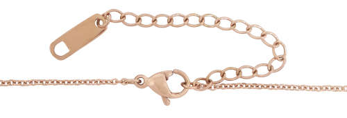 Rose Gold Plated Stainless Steel Letter `U` pendant and necklace