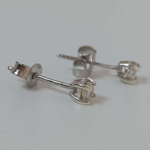 3mm Diamond Stud Earrings in Silver