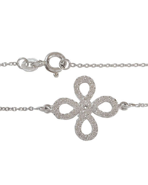 0.24ct Clear Cubic Zirconia Cross Over Loop Style Bracelet in 925 Sterling Silver