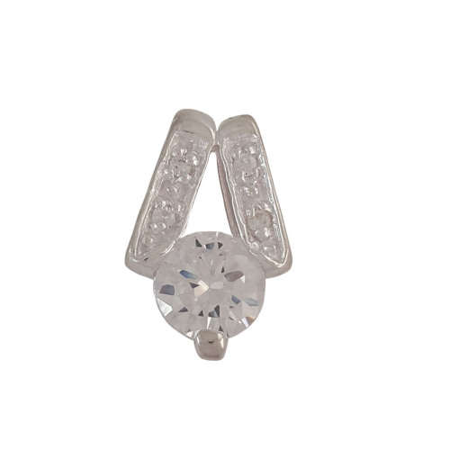 925 Sterling Silver  2.5ct CZ Pendant