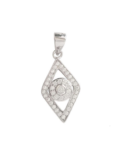 0.22ctw CZ Evil Eye Pendant in 925 Sterling Silver