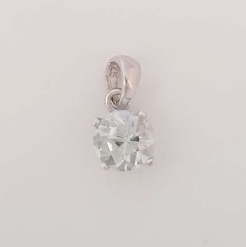 1.01 ct Natural Topaz Pendant in 925 Sterling Silver