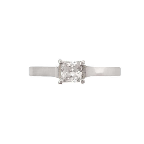 **CD DESIGNER JEWELRY** 0.50ct Solitaire CZ Ring in Silver - Size N