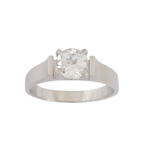 **CD DESIGNER JEWELRY** 0.75ct Natural Topaz Solitaire Ring in 925 Sterling Silver*Size O*