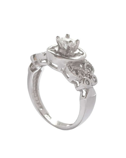 925 Sterling Silver Vintage style CZ Ring- Size 8.25/ 8.5