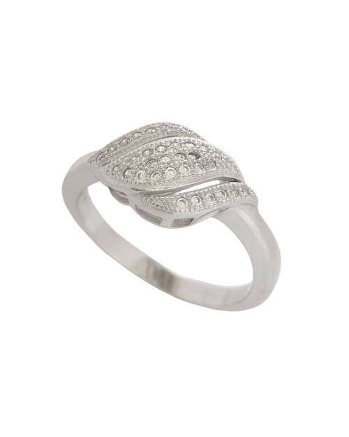 Petal CZ Cluster Design Ring in Silver