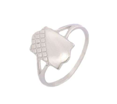 925 Sterling Silver Shield Ring- Size R / 8.75