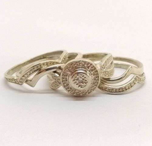 Clear CZ 5 - Piece Set in Silver- Size 6 / 6.5