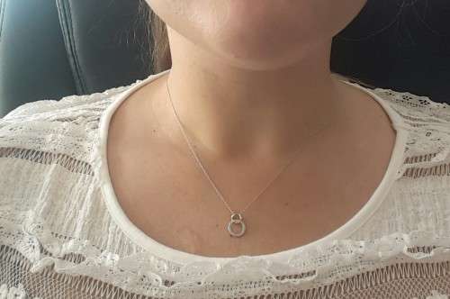 Natural Diamond Pendant in 10K White and Yellow Gold with Chain