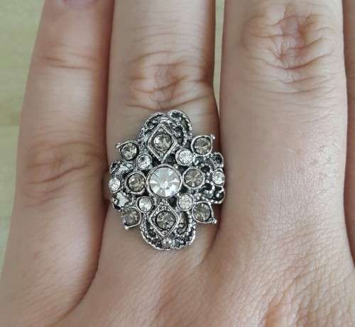 Rhinestone Crystal Dress Ring in size 9.25