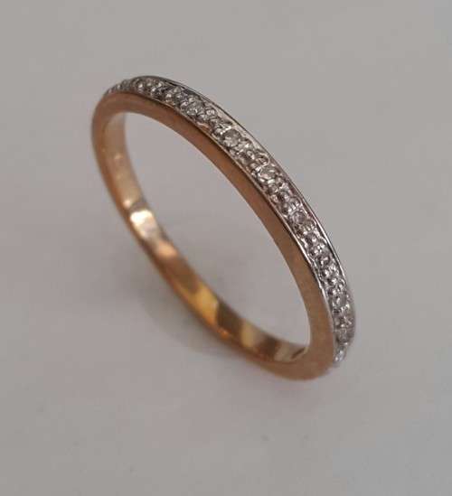 2mm Diamond Band in 9ct Yellow Gold - Size M1/2