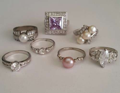 Wholesale Lot of 3 CZ rings- Fits Size 6