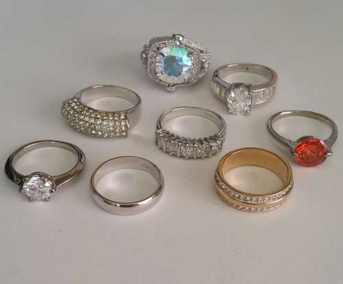 Wholesale Lot of 8 rings - Fits Size 9