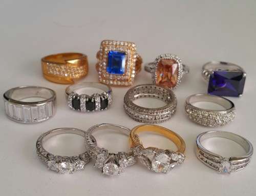 Wholesale Lot of 12 rings- Fits Size 8