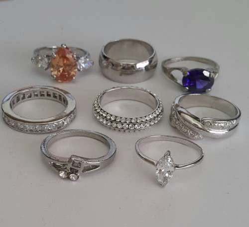 Wholesale Lot of 7 rings- Fits Size 10