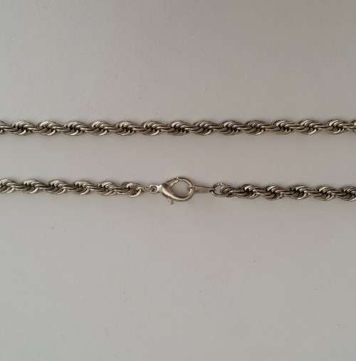 925 Sterling Silver 38cm Wheat Rope Chain