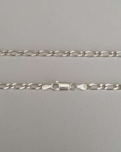 925 Sterling Silver 48cm Figaro Chain