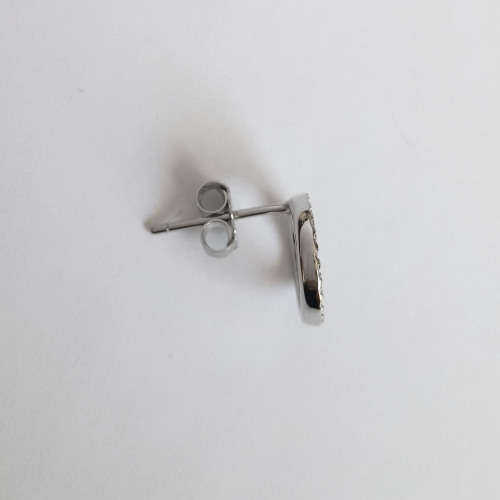 Circle CZ earrings in 925 Sterling Silver