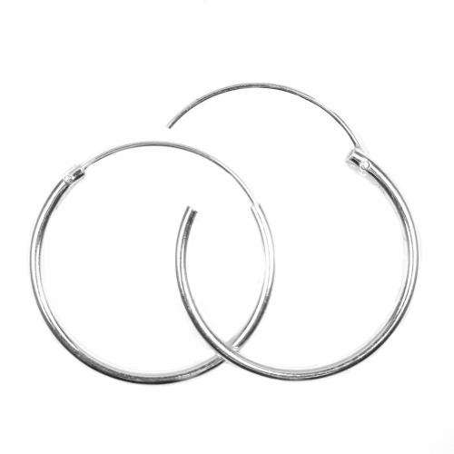 20mm Hinged Hoop Earrings in Silver