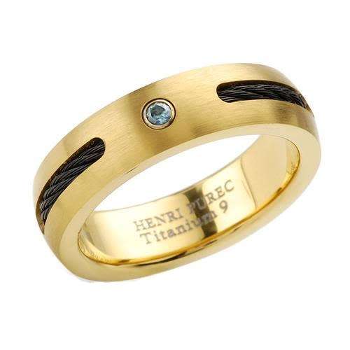 Sapphire Gold Stainless Steel Band- Size 13