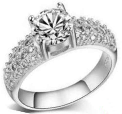 1.80ctw CZ Cluster Design Ring - Size 7.5 , 9.75