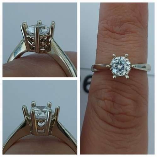 Heart Basket Solitaire Mount in 9ct White Gold