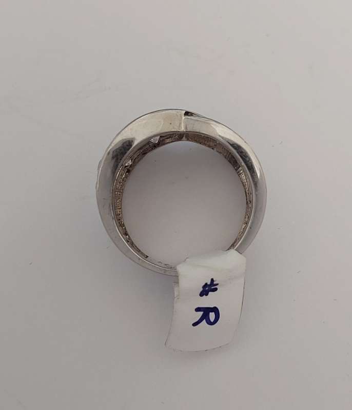 *CD DESIGNER JEWELRY* 1.30ctw CZ Cross over Ring- Size R