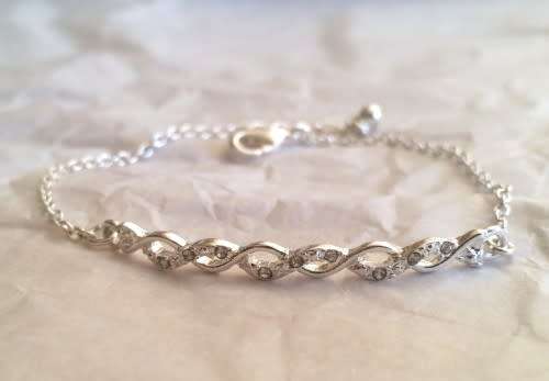 Infinity style Rhinestone Crystal Bracelet