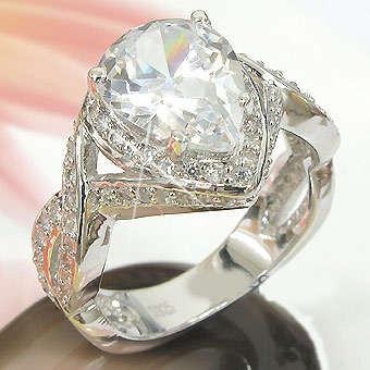 **2.00ct Pear Cut Simulated Diamond Engagement Ring***Size 8**