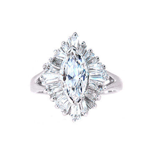 1.25ct Simulated Diamond Marquise Halo Ring