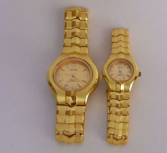 Gold Plated His and Her Analogue Watches