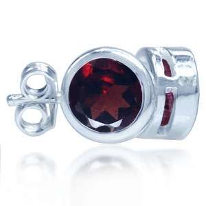 **JULY IS GARNET MONTH**1.50ctw Natural Garnet CZ Earrings in 925 Sterling Silver**