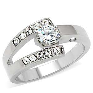 0.65ctw CZ Stainless Steel Engagement Ring**Size 5-10