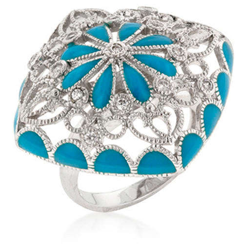 **BRAND NEW ARRIVAL**GORGEOUS Blue French Victorian Ring**Size 6-10**