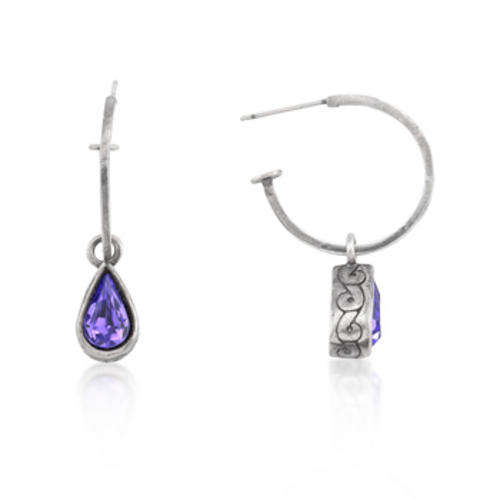 3.90ctw CZ Amethyst Drop Earrings