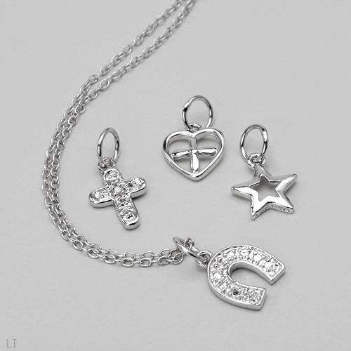 **0.02ctw Natural Diamond Assorted Pendant and Necklace set***
