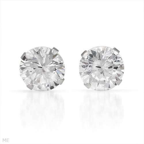 6.00ctw Round Clear CubicZirconia Studs in 925 Sterling Silver