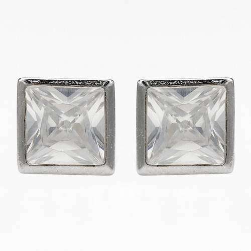 5.00ctw Square CubicZirconia Studs in 925 Sterling Silver
