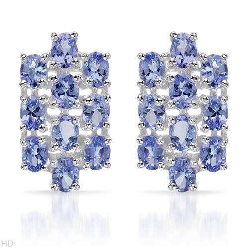 3.00ctw Natural Tanzanite Studs in 925 Sterling Silver