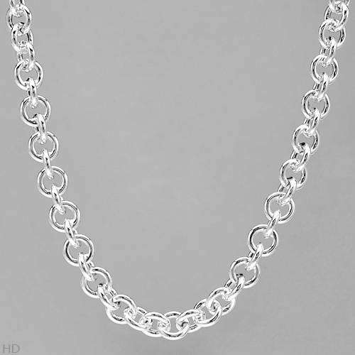 21.5 grams Rolo Link Style Necklace in 925 Sterling Silver