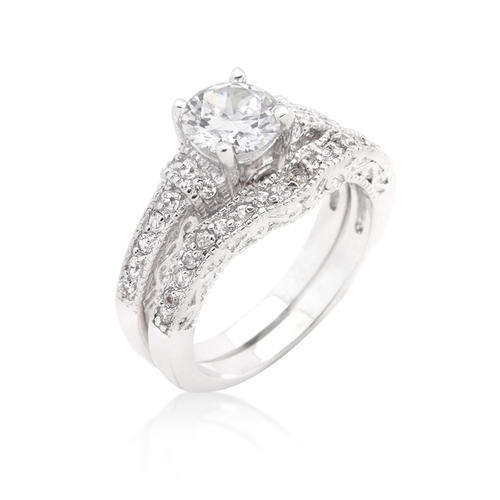 **GORGEOUS**1.47ctw Round cut 2 Piece Wedding Set*Size 6-10*