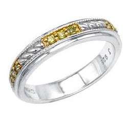 0.11ctw Natural Diamond Band in  Silver- Size 9